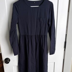 Navy Long Sleeve Dress